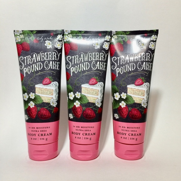 Bath & Body Works Other - STRAWBERRY POUND CAKE Body Cream * firm